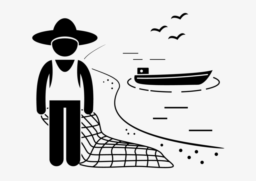 Small Fisherman - Fish Farmer Clip Art, transparent png #2335217