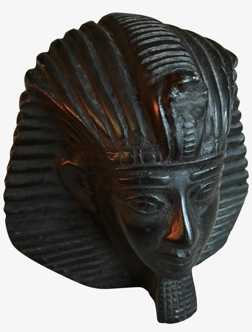 Vintage Egyptian Resin King Tut Bust On Chairish - Bronze Sculpture, transparent png #2335220