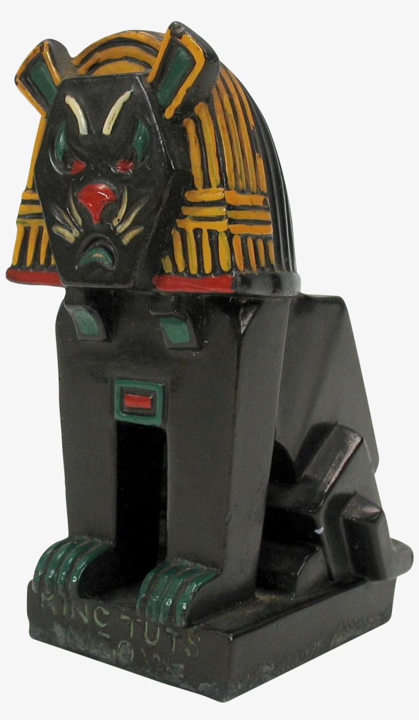 Louis Wain Cubist Cat Metal Figure King Tut's Meow - Cat, transparent png #2335265
