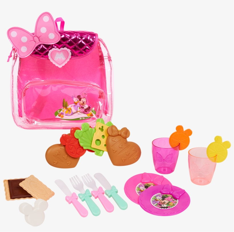 Girls Picnic Set, Backpack Picnic Set, Minnie Tea Set, - Minnie's Happy Helpers Toys, transparent png #2336984