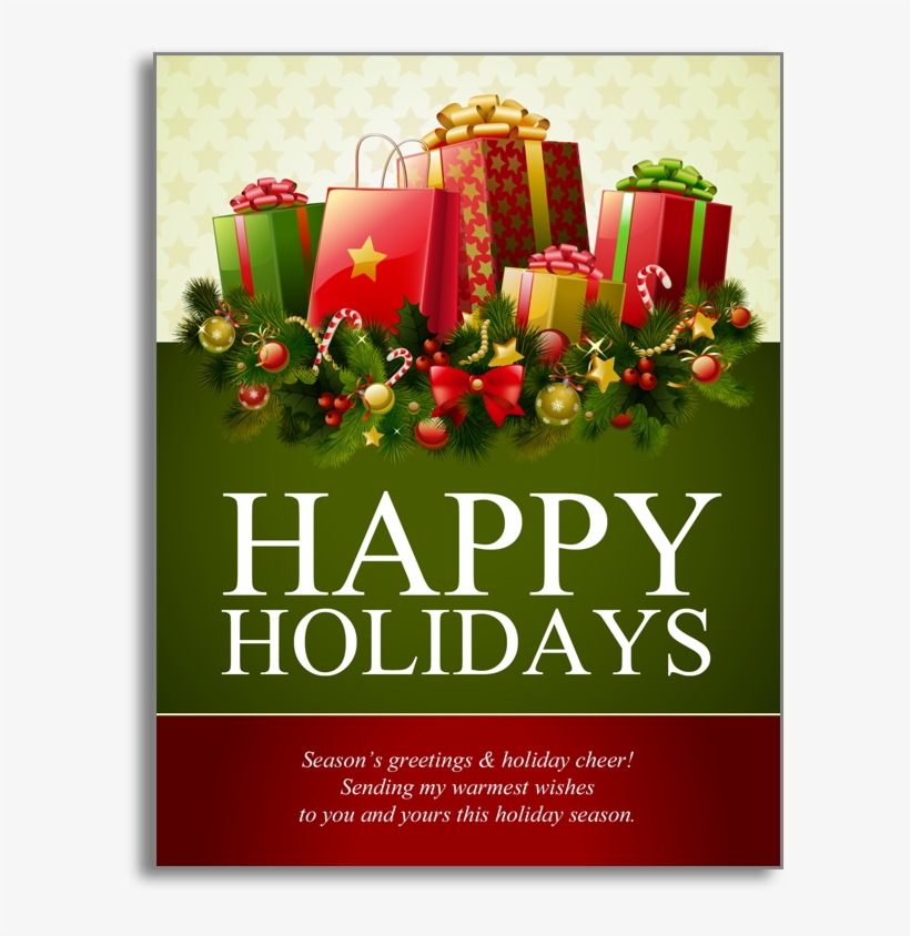 Happy Holiday Postcard - Cheap Shower Curtain Christmas Gifts Patterned Bath, transparent png #2337299