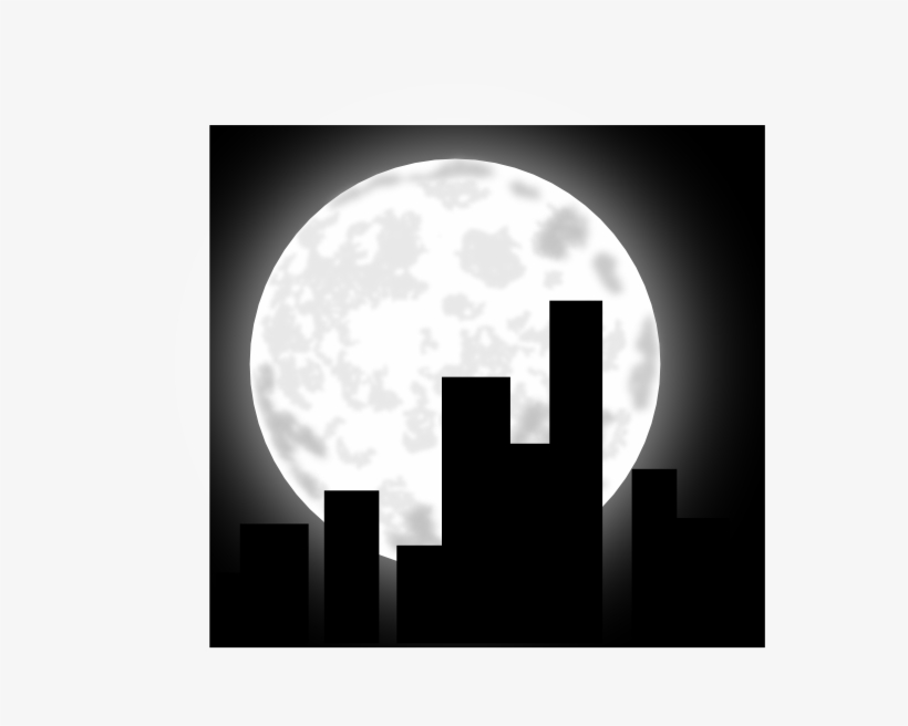 Small - Clip Art Black And White Night, transparent png #2337995