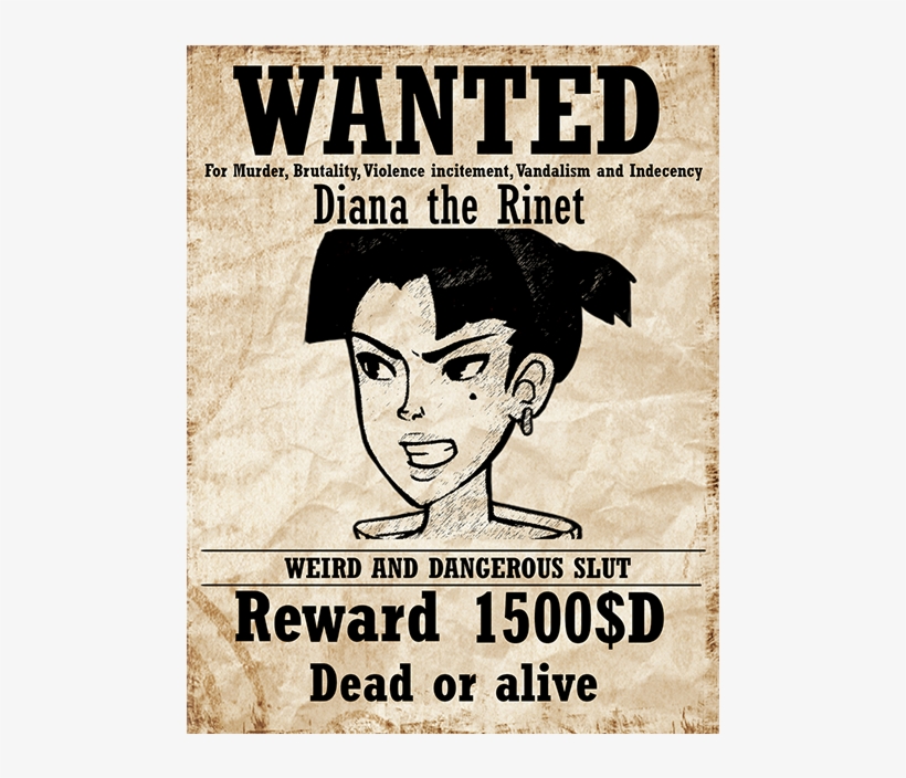 Click For Full Sized Image Diana's Wanted Poster - Wanted Poster, transparent png #2338130