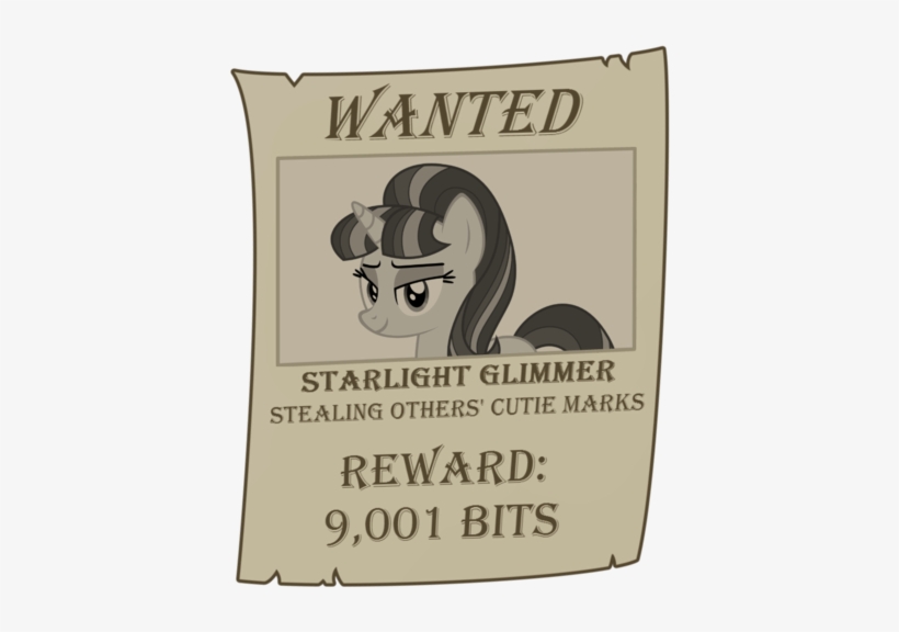 Comfydove, Over 9000, Safe, Starlight Glimmer, Wanted - Starlight Glimmer Steals The Cutie Marks, transparent png #2338151