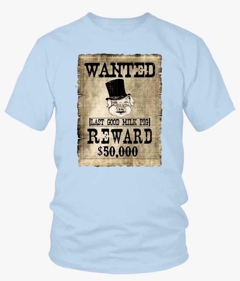 Milk Pig Wanted Poster T Shirt - Kids Abraham Lincoln Tshirt, transparent png #2338174