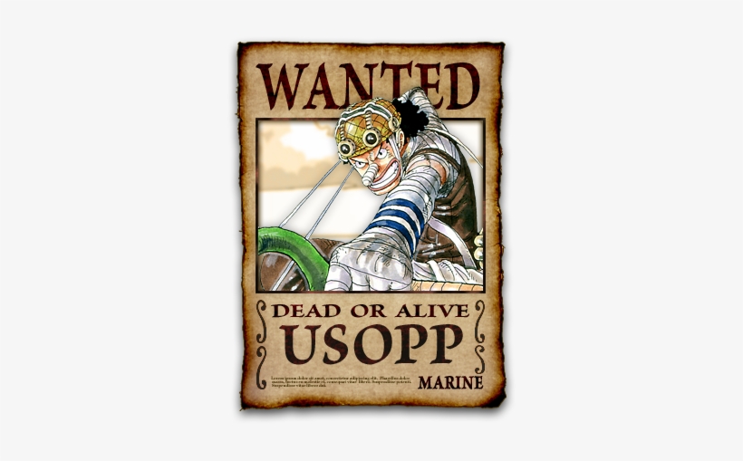 Usopp Wanted Poster - One Piece Wanted Character Usop, transparent png #2338240