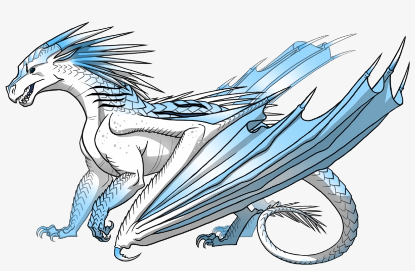 Snowstorm Official Artwork - Wings Of Fire Icewing Dragon, transparent png #2338776