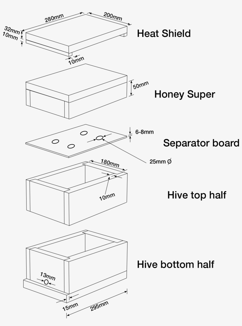 Modified Oath Hive Plans 2 Tranparent Background - Beehive, transparent png #2338867