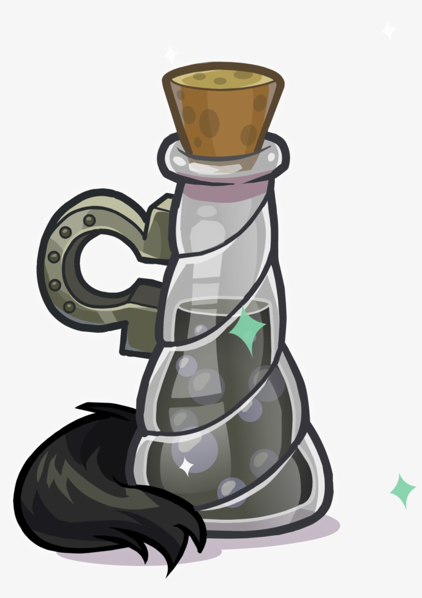 Medieval 2013 Potions Black Puffle Unicorn - Club Penguin Puffle Unicornio, transparent png #2339062