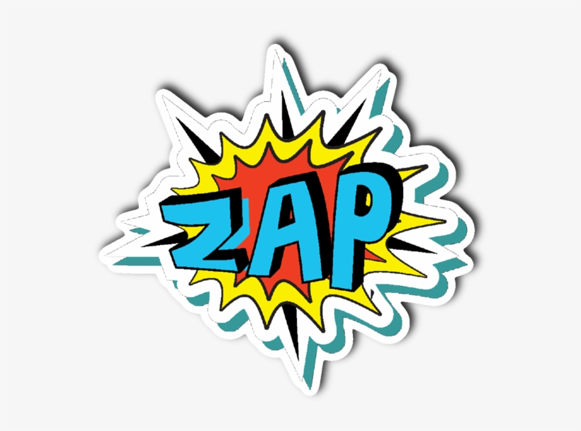 Zap Vinyl Die Cut - Comic Book Words Transparent, transparent png #2340002