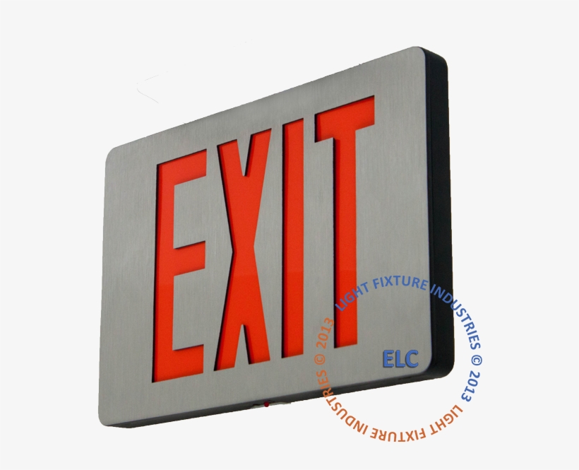 Close Exit Sign, Ultra-thin Cast Aluminum - Slim Exit Led Light, transparent png #2340264
