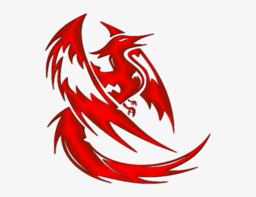 Phoenix Tribal Png Image Royalty Free Library - Tribal Dragon Vinyl Wall Art Decal (black), transparent png #2340268