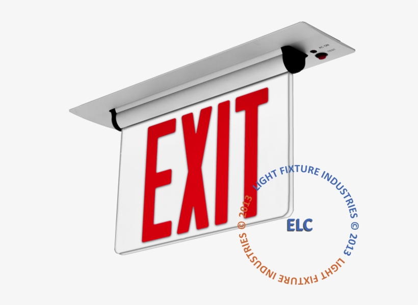 Close Edge Lit Exit Sign - Emergency Exit Lights Self Testing, transparent png #2340317
