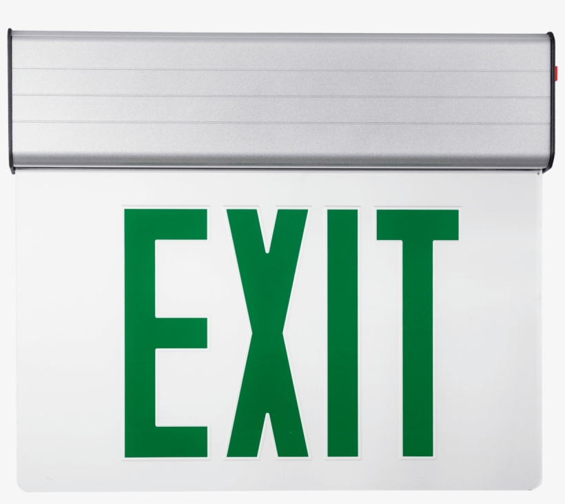 Luxguild Series Eeel Edge Lit Exit Sign Green Letters - Denver International Airport, transparent png #2340478