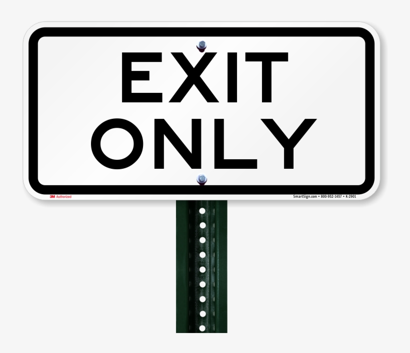Exit Only Sign, transparent png #2340662