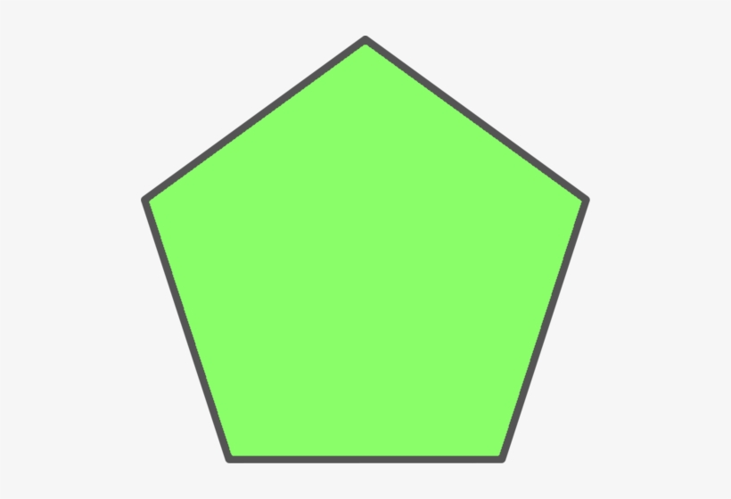 Pentagon Clipart Green - Green Pentagon, transparent png #2340665