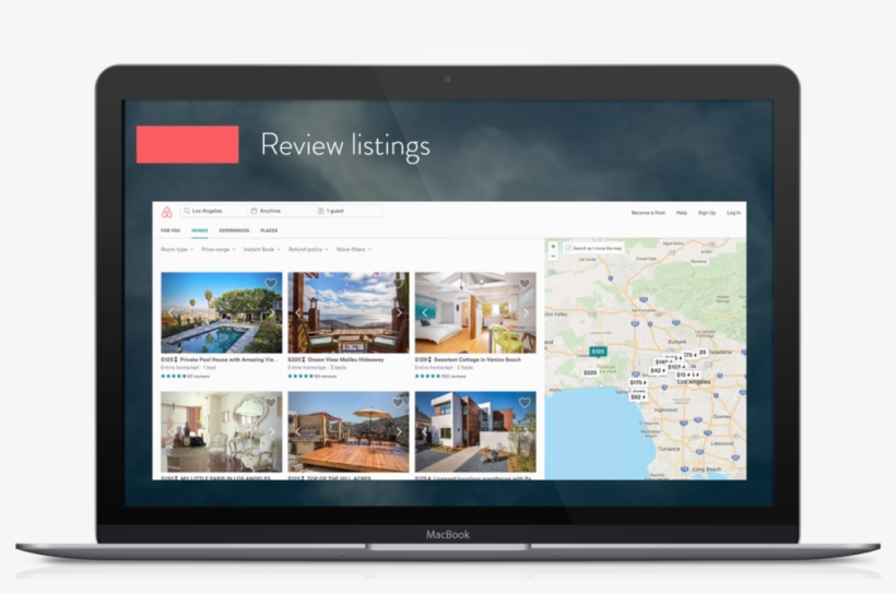Airbnb Pitch Deck Review Listings - Led-backlit Lcd Display, transparent png #2340779