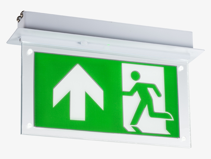 230v 2w Recessed Led Emergency Exit Sign - Led Exit Sign 5w Recessed, transparent png #2340939