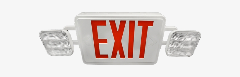 Ecl1 Led Emergency Exit Sign Combo - Exit Sign With Emergency Lighting, transparent png #2341392