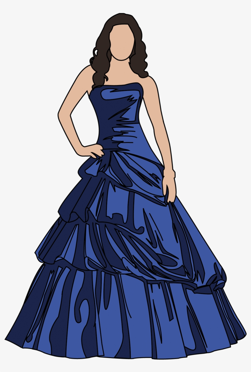 Vectored Prom Dress By Icantunloveyou On Clipart Library - Prom Dress Clipart, transparent png #2341419