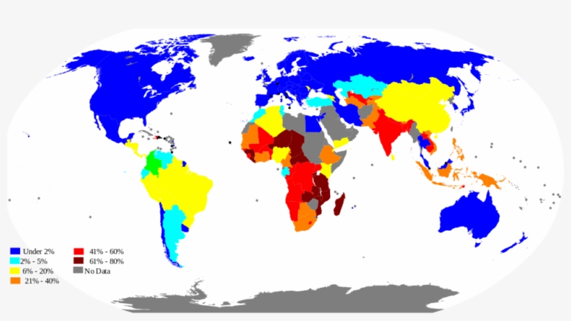 World Poverty Map B A A C X - Tragic World Map, transparent png #2342969