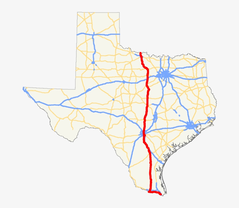 Texas Highway Map, transparent png #2343096