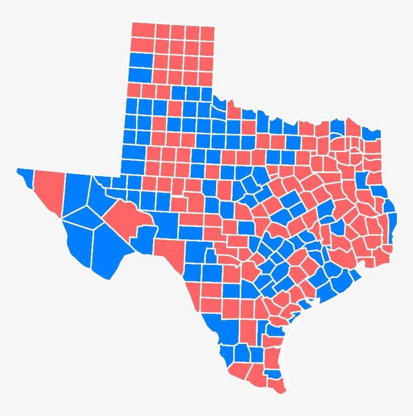 Texas Secession Map - Texas Election 2016, transparent png #2343298