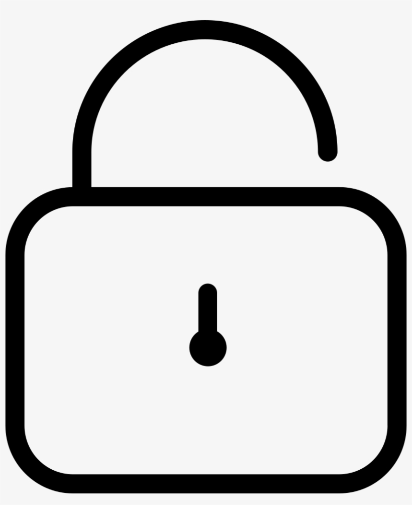 Font Lock Comments - Lock Icon Thin Png, transparent png #2343607