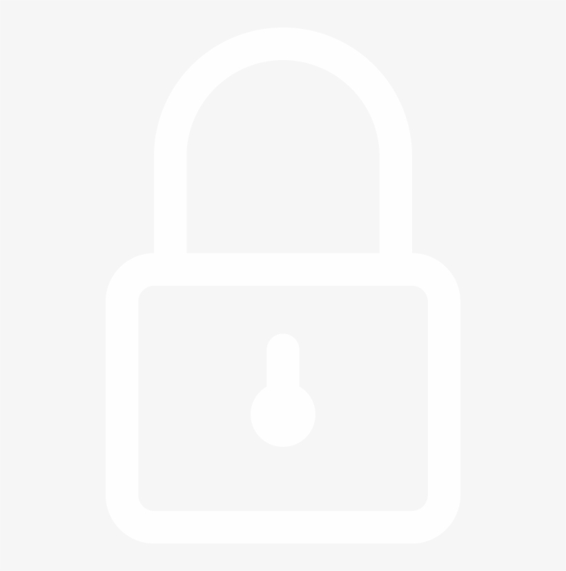 White Lock Icon - Sign, transparent png #2343797
