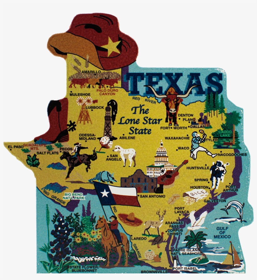 United States Map, Texas The Lone Star State, transparent png #2343834