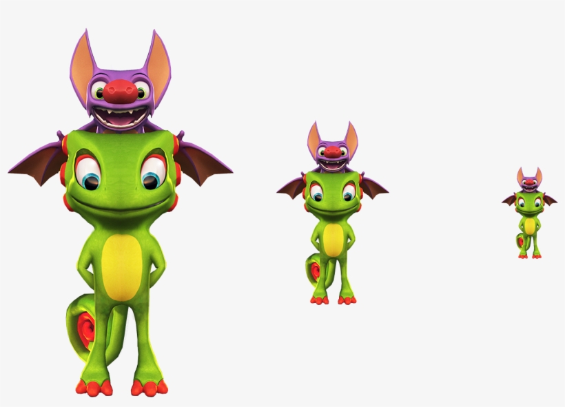 Fan Creationmy Handmade Front View Of Yooka And Laylee - Yooka Laylee Gif Png, transparent png #2345201