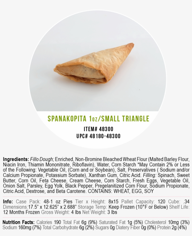 Corfu Spanakopita 1oz - Tiropita, transparent png #2345316
