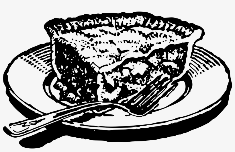 Pies Clipart Plate - Slice Of Pie Drawing, transparent png #2345496