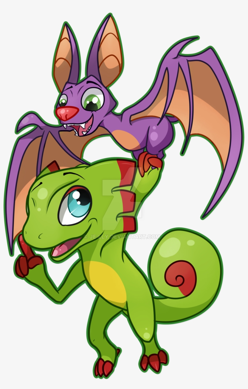 Yooka Laylee By Memesquid On Deviantart - Cartoon, transparent png #2345690