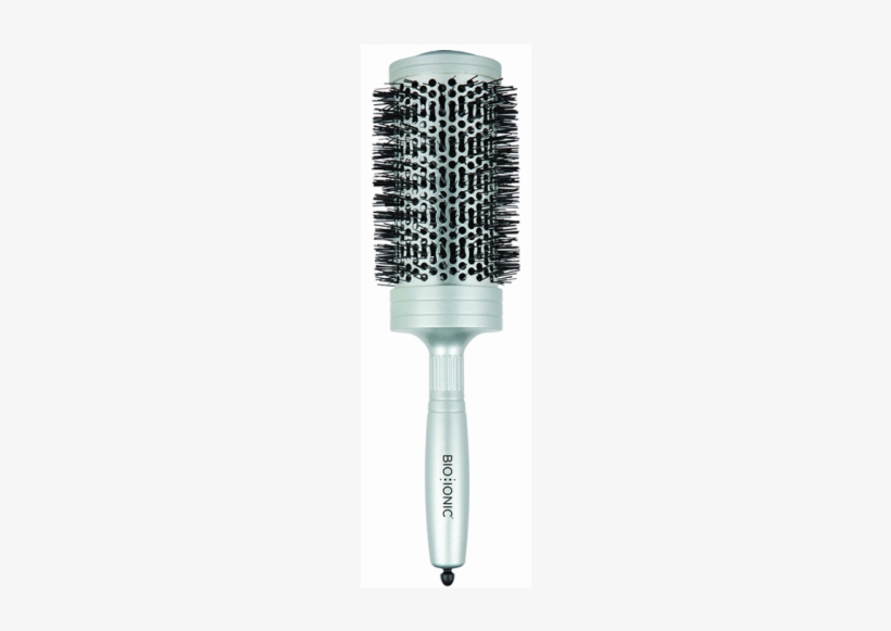 Bio Ionic Hair Brush Silver Series Xl Round - Bio Ionic Silver Classic Series 2-inch Extra Large, transparent png #2345768