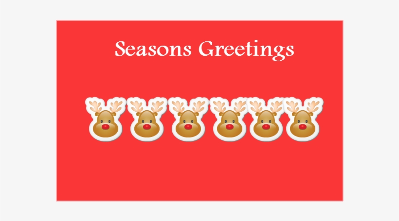 Seasons Greeting Cards With Reindeer - Season's Greetings Christmas Card, transparent png #2346042