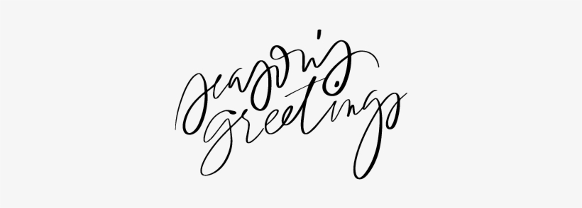 Season's Greetings Rev - Calligraphy, transparent png #2346267