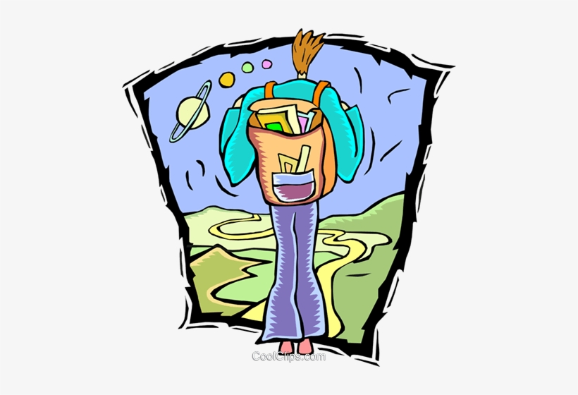 Backpacker On A Journey Royalty Free Vector Clip Art, transparent png #2346315