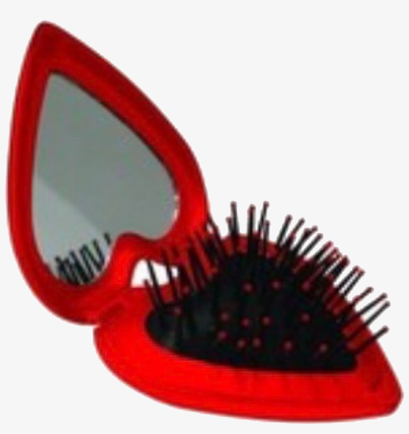 Red Heart Hairbrush Polyvore Moodboard Filler Hairbrush,, transparent png #2346377