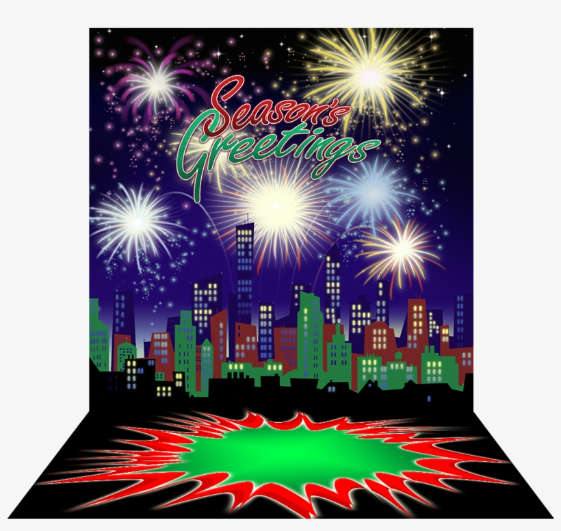 City Celebration Season's Greetings - Happy New Year Glitter, transparent png #2347033