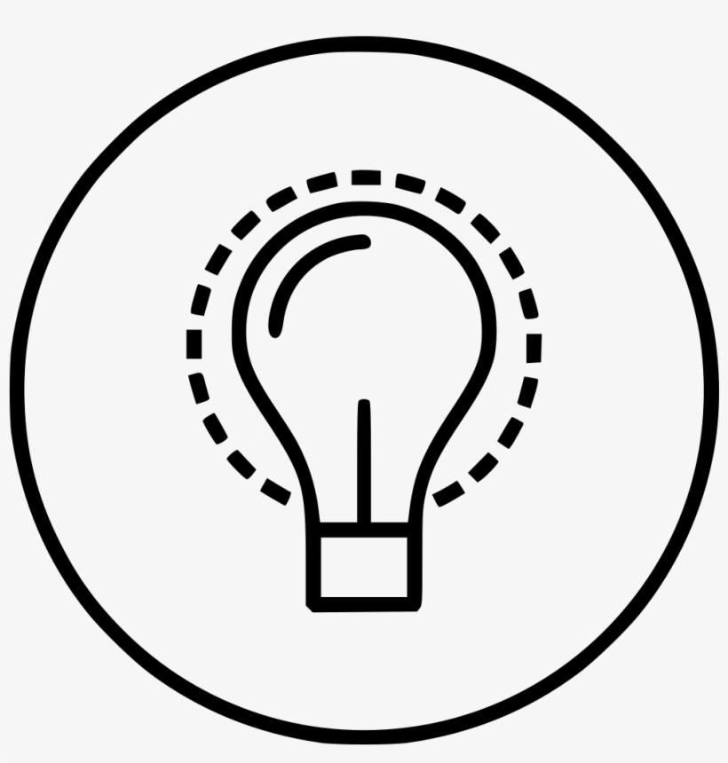 Bulb Idea Imagination Light Lamp Innovation Invention - Black And White Innovation Bulb, transparent png #2347239