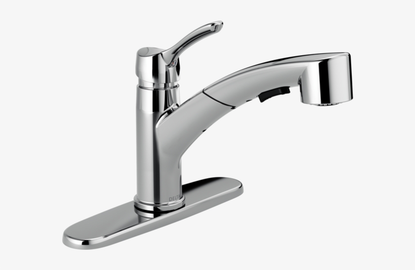Single Handle Pull-out Kitchen Faucet - Delta 4140 Dst, transparent png #2347518