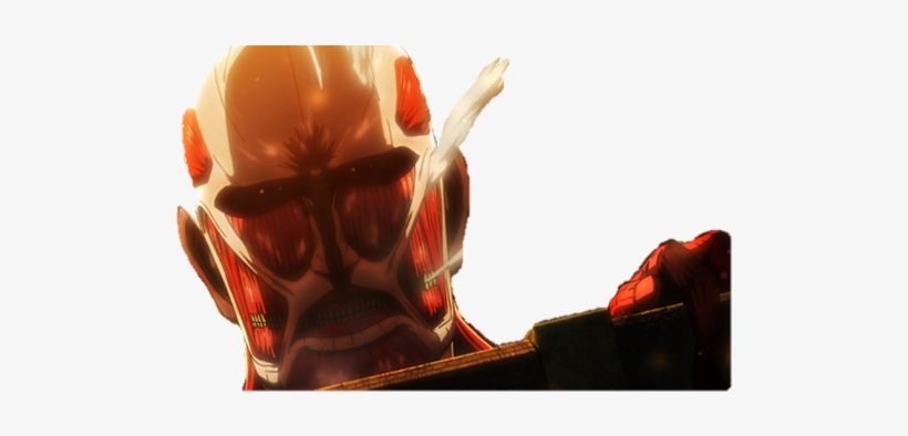 Transparent Colossal Titan By Jordanalice-d6lo9ld - Colossal Titan Looking Over The Wall, transparent png #2347747