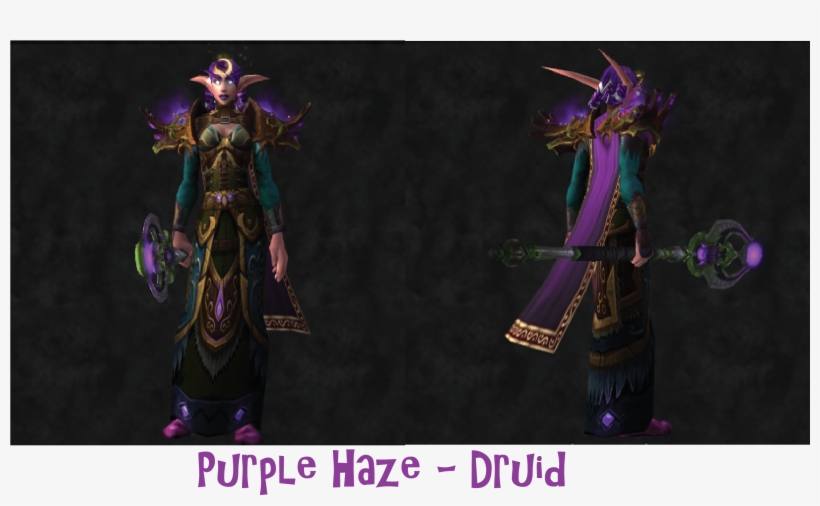 Kungpow Druid Transmog - Purple Transmog Set For Druid, transparent png #2347944