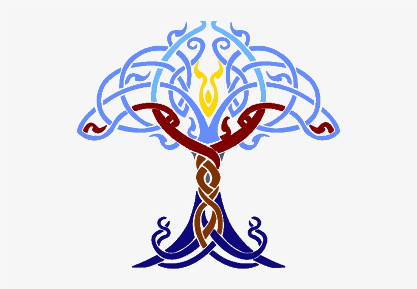 Druid Clan Of Celliwig - Yggdrasil Wandtattoo, transparent png #2348165