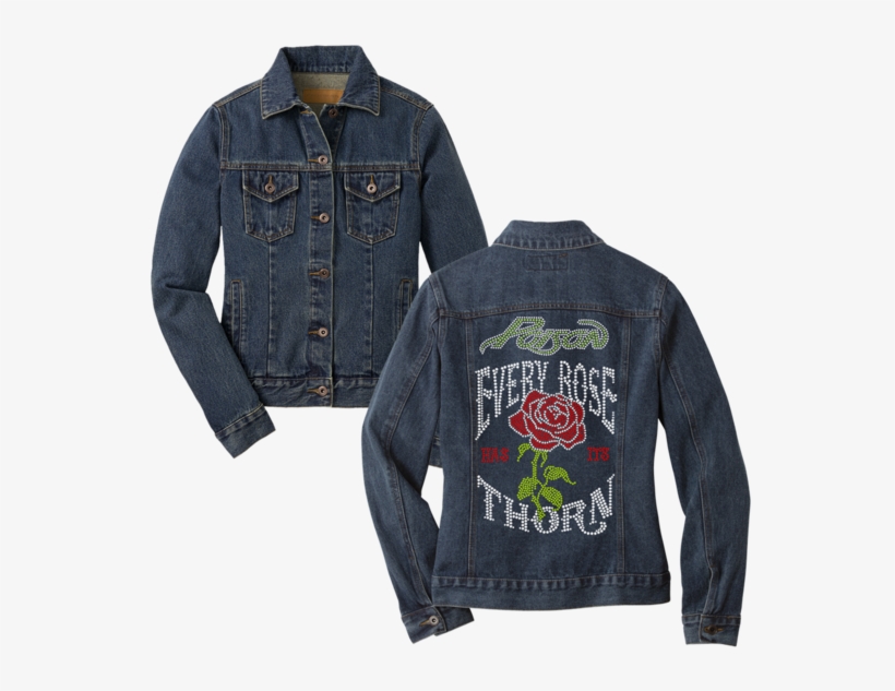 Every Rose Has Its Thorn Denim Jacket - Every Rose Has Its Thorn Jacket, transparent png #2348549