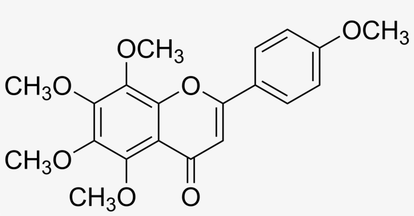Tangeritin Structure - Quercetin 3 7 Dimethyl Ether, transparent png #2349179