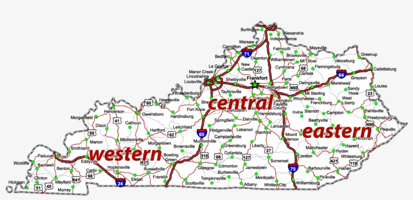 Exam Proctoring Sites In Kentucky - Map Of Kentucky State Parks, transparent png #2349818