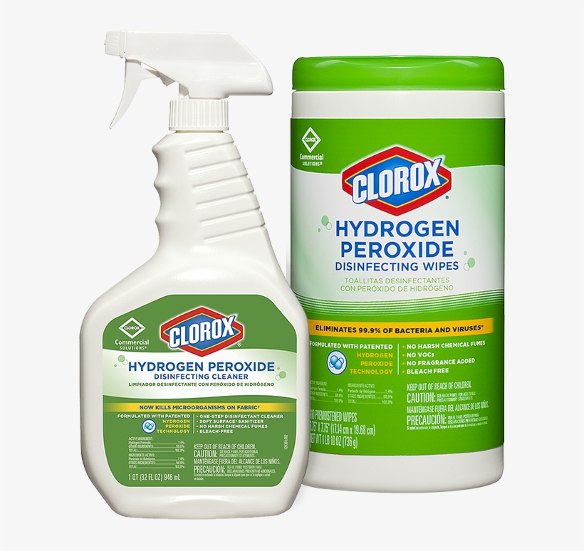 Clorox 30830 Hydrogen Peroxide Disinfecting Wipes,, transparent png #2349963