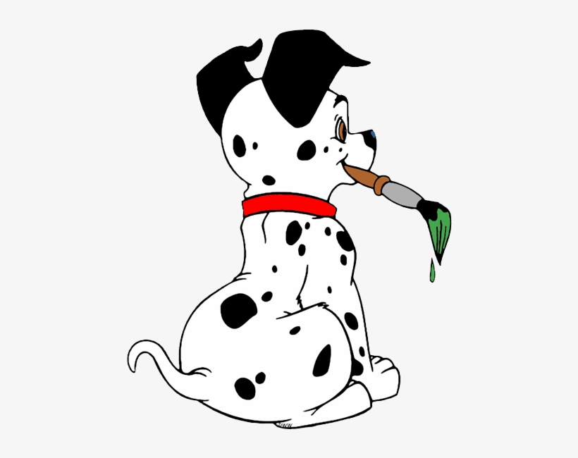 Dalmatian Clipart Domino - 101 Dalmatians Puppys Png, transparent png #2350443